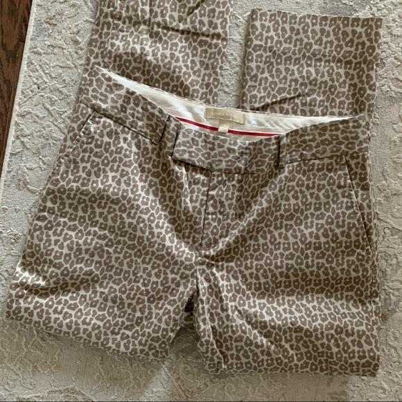 Banana Republic Cream Leopard Chino Pants 🐆 - Picture 4 of 7